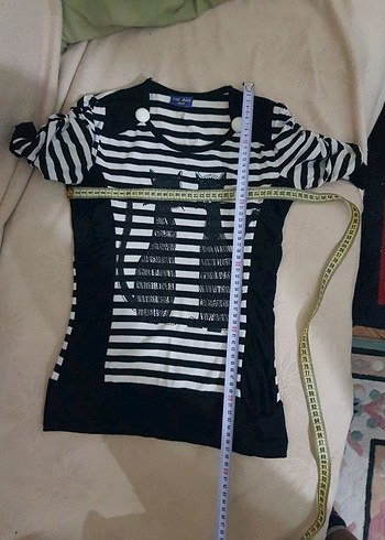 Kısa Kollu, Baskılı,Siyah Tişört - Görsel 4