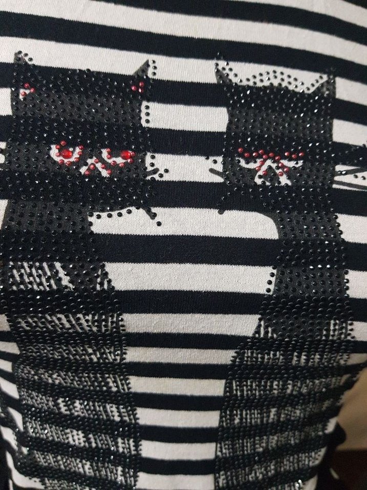 Kısa Kollu, Baskılı,Siyah Tişört - Görsel 2