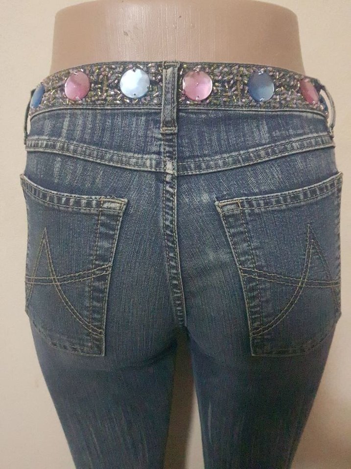 Payetli Kadın Kot Pantolon - Görsel 4