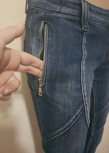 Lacivert Kot Pantolon - Görsel 5