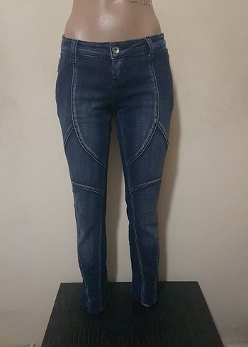 Lacivert Kot Pantolon - Görsel 2