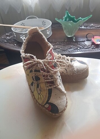 36 Beden beyaz Renk Keten Ayakkabı