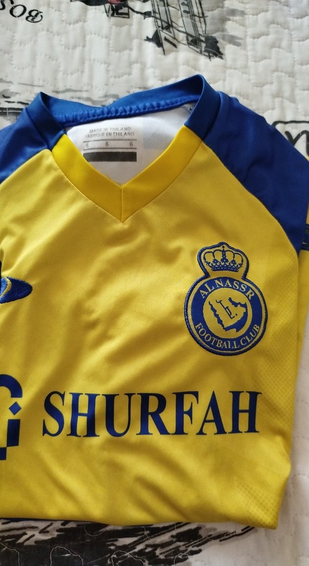 Sarı Mavi Erkek Spor Tişörtü erkek çocuk Ronaldo forma - Görsel 2