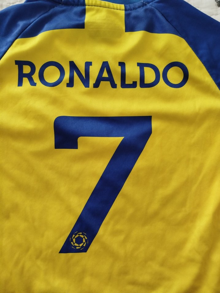 Sarı Mavi Erkek Spor Tişörtü erkek çocuk Ronaldo forma - Görsel 5