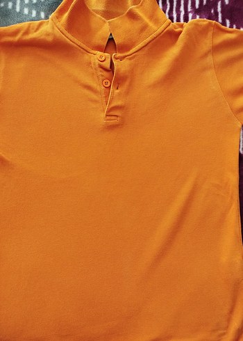 Sarı Düğmeli Kısa Kollu Erkek çocuk Polo Tişört - Görsel 2