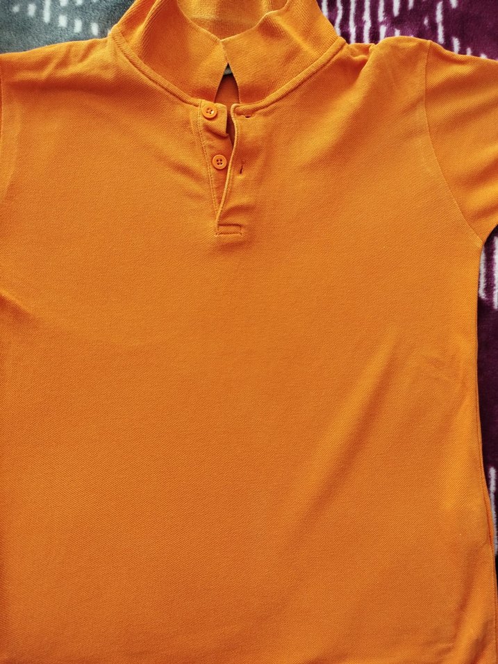 Sarı Düğmeli Kısa Kollu Erkek çocuk Polo Tişört - Görsel 2