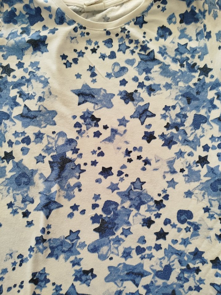 Mavi Batik Desenli Tişört - Görsel 2