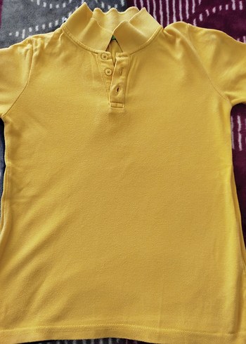 Sarı Düğmeli Erkek çocuk Polo Tişört - Görsel 2