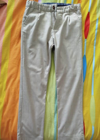 Bej Regular Fit Keten Erkek Pantolon 7_8 yaş - Görsel 4