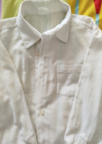 Erkek Beyaz Keten uzun Kollu Gömlek - Görsel 3