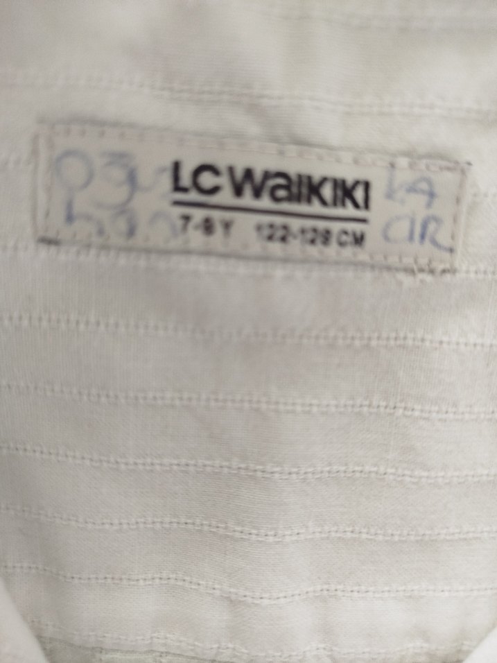 Düğmeli Beyaz Keten uzun Kollu Erkek Gömlek - Görsel 3