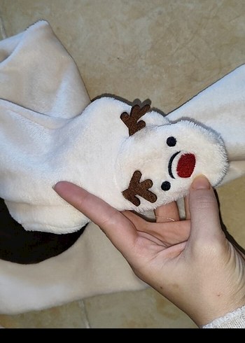 Düğmeli Beyaz Erkek Bebek Kışlık Tulum - Görsel 5