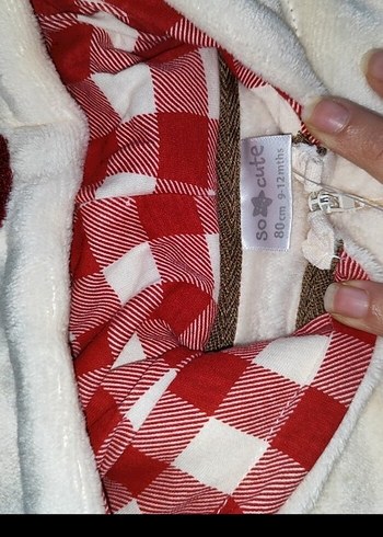 Düğmeli Beyaz Erkek Bebek Kışlık Tulum - Görsel 3