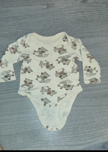 Uzun Kollu Pamuklu Bebek Body - Baskılı, Düğmeli - Görsel 6