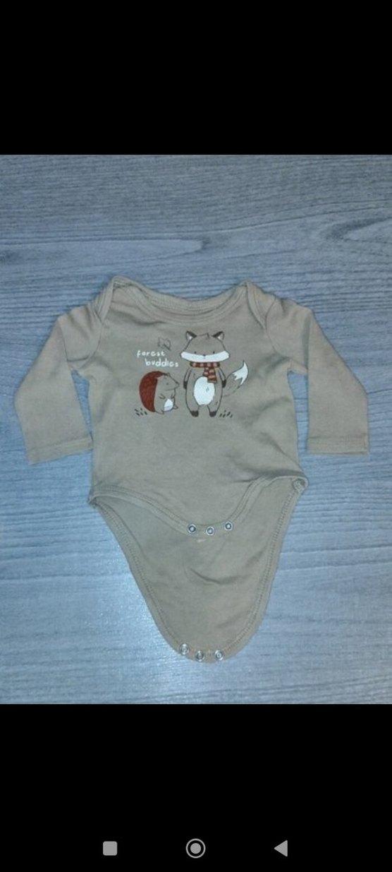 Uzun Kollu Pamuklu Bebek Body - Baskılı, Düğmeli - Görsel 4