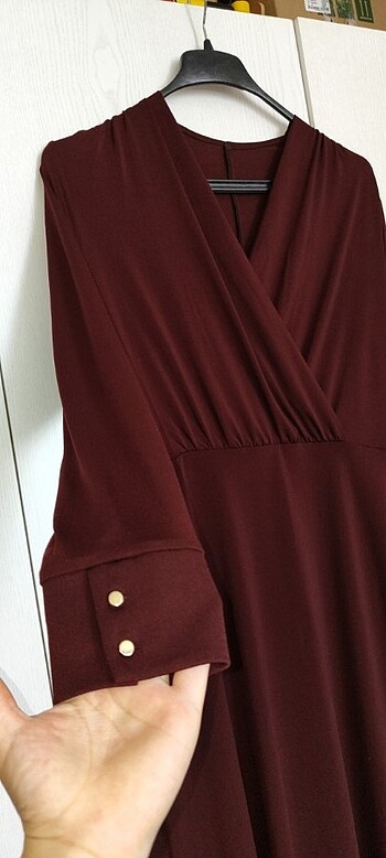 Trendyol & Milla Bordo elbise