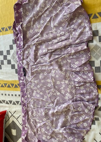 Mor Midi Etek, Fırfırlı, Bohem Stil - Görsel 3