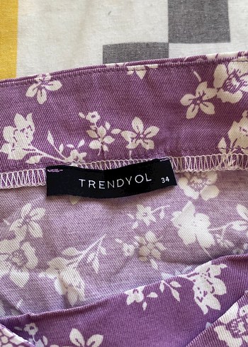 Mor Midi Etek, Fırfırlı, Bohem Stil - Görsel 2