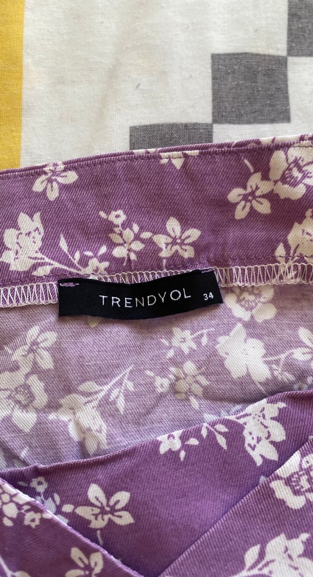 Mor Midi  Etek, Fırfırlı, Bohem Stil - Görsel 2