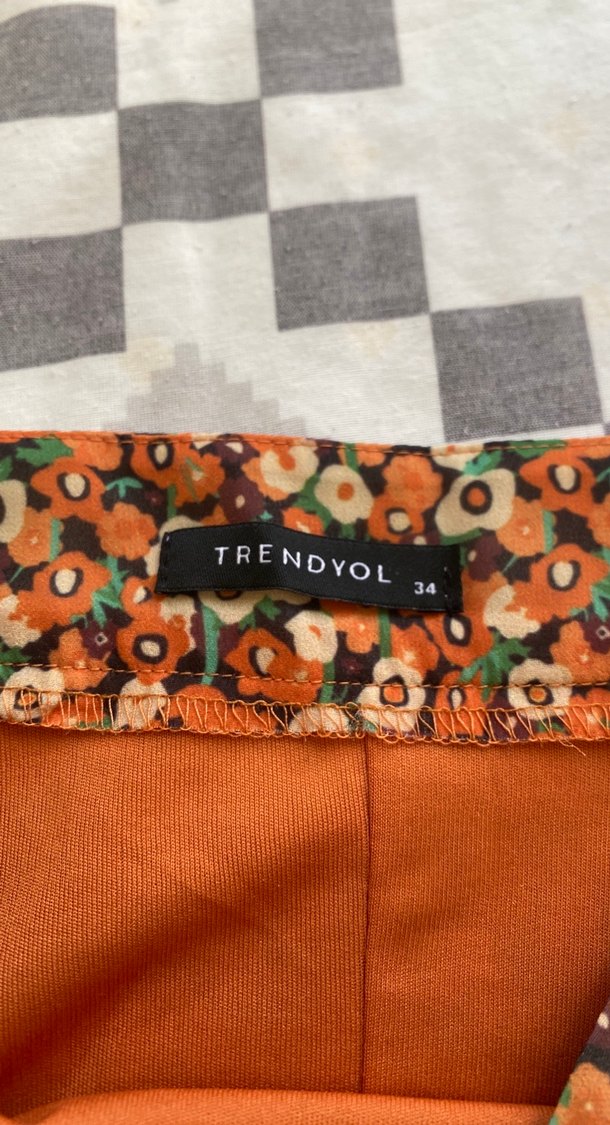 Desenli Bohem Midi  Etek - Görsel 2