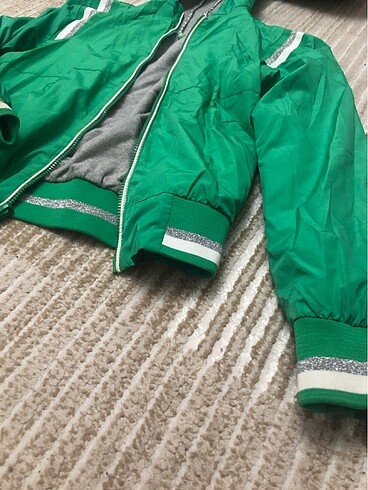 m Beden yeşil Renk Çift taraflı kullanılabilen ceket