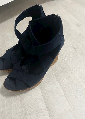 Kadın Lacivert Dolgu Topuklu Sandalet - Görsel 3