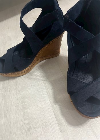 Kadın Lacivert Dolgu Topuklu Sandalet - Görsel 2