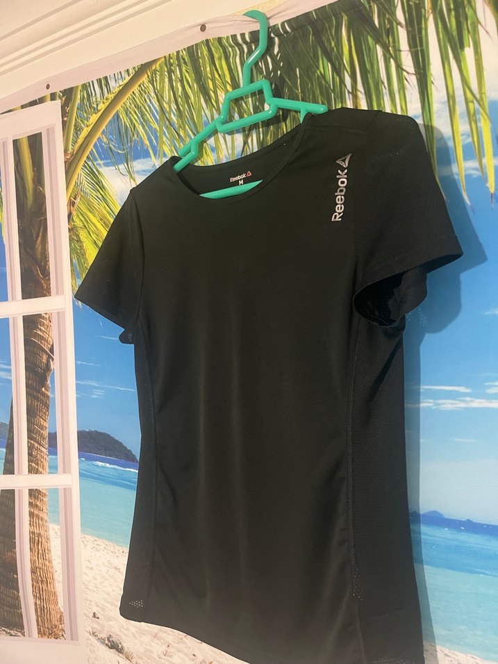 Siyah Reebok Kısa Kollu Spor Tişört - Görsel 5