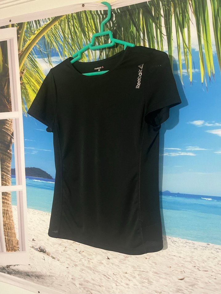 Siyah Reebok Kısa Kollu Spor Tişört - Görsel 2