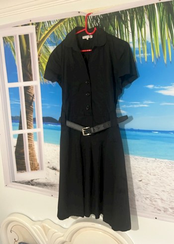 Siyah Uzun Kadın Elbise - Görsel 4