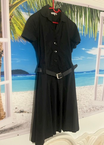 Siyah Uzun Kadın Elbise - Görsel 2