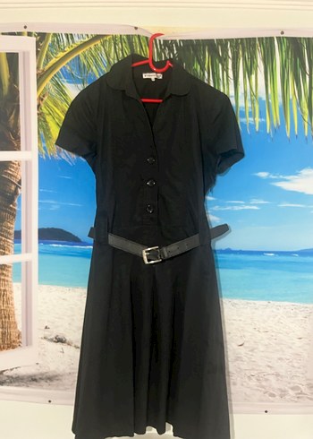 Siyah Uzun Kadın Elbise - Görsel 5