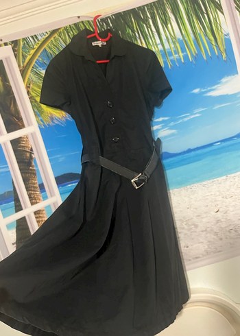 Siyah Uzun Kadın Elbise - Görsel 7