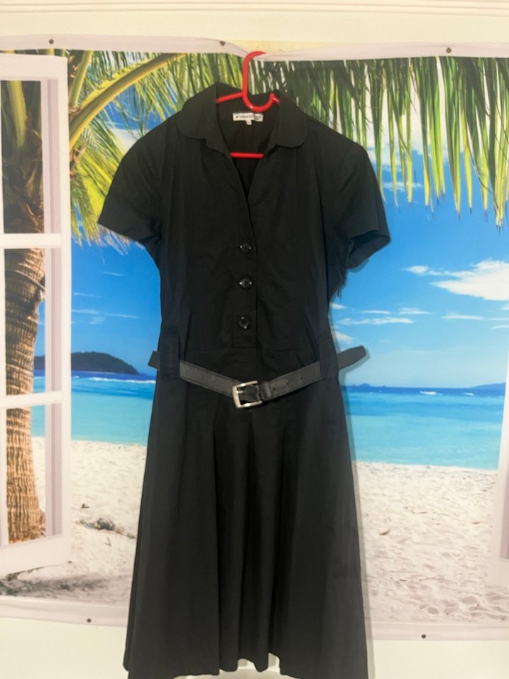 Siyah Uzun Kadın Elbise - Görsel 5