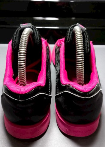 Yüksek Topuklu Pembe Bağcıklı Kadın Spor Ayakkabı - Görsel 5