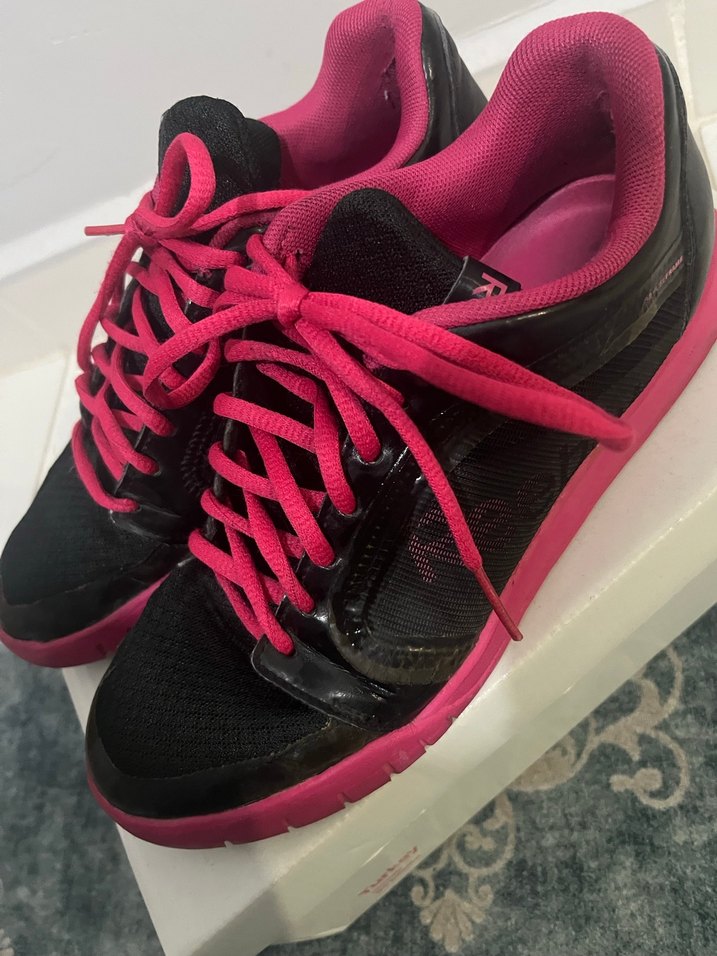 Yüksek Topuklu Pembe Bağcıklı Kadın Spor Ayakkabı - Görsel 2