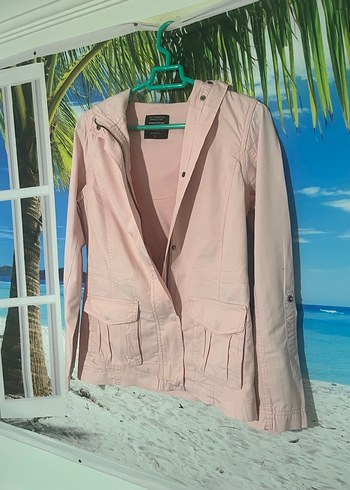 Pudra Pembe Düğmeli Kadın Ceket - Görsel 7