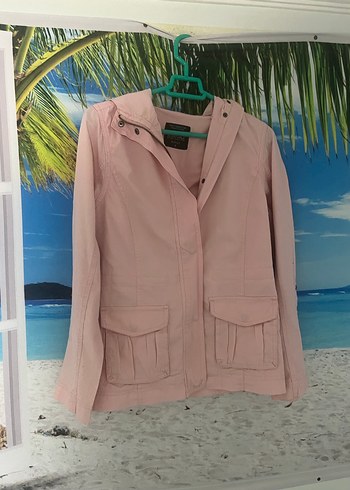 Pudra Pembe Düğmeli Kadın Ceket - Görsel 3