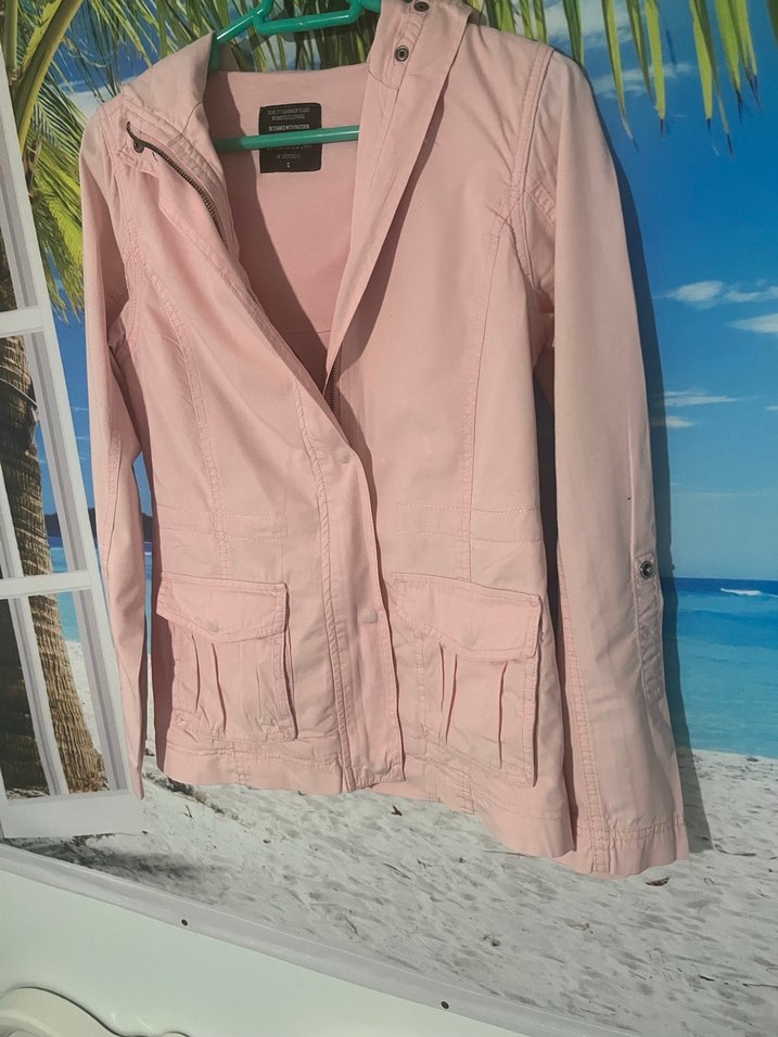 Pudra Pembe Düğmeli Kadın Ceket - Görsel 4