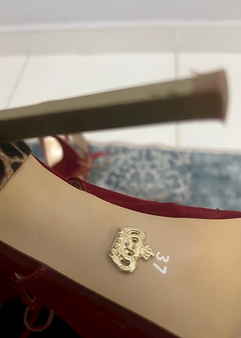 Klasik Kırmızı Süet Stiletto Topuklu Ayakkabı - Görsel 10