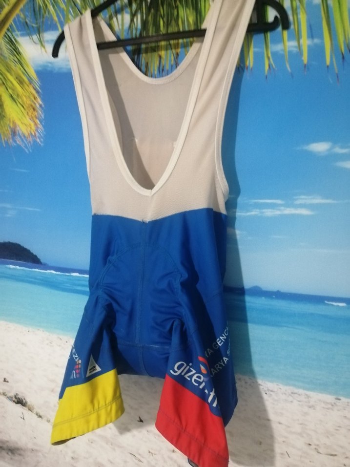 Erkek Mini Mavi Baskılı Spor bisiklet şortu - Görsel 5