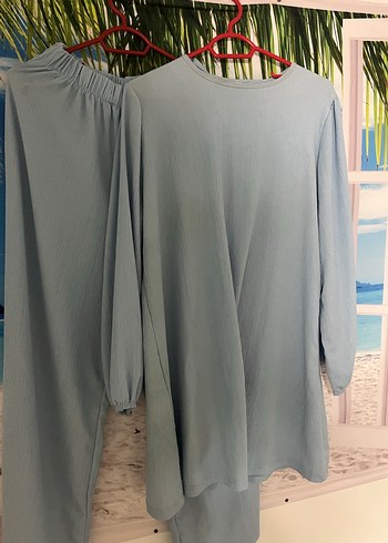 Uzun Kollu, Salaş, Mavi Keten Tunik - Görsel 2