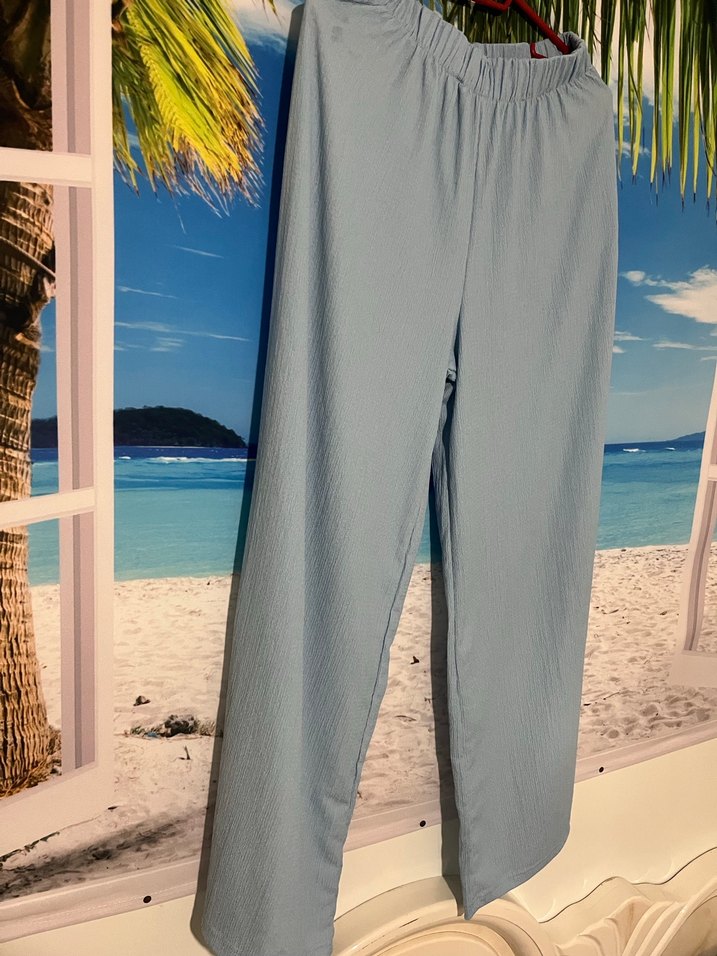 Uzun Kollu, Salaş, Mavi Keten Tunik - Görsel 5