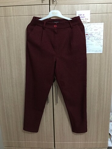 bordo kumaş pantolon