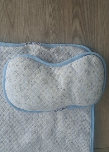 Mavi Bebek Yatma Minderi ve Yastığı - Görsel 4