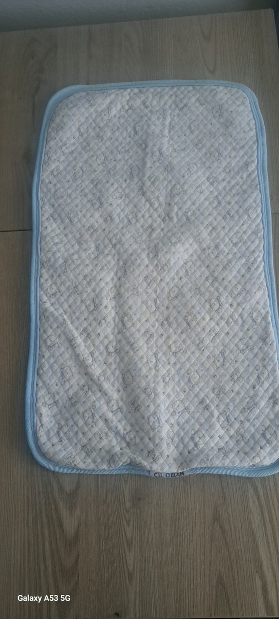 Mavi Bebek Yatma Minderi ve Yastığı - Görsel 2