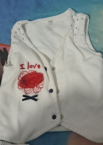 Beyaz Nakışlı Kız Çocuk Kolsuz Yelekler 3lu fiyat - Görsel 3