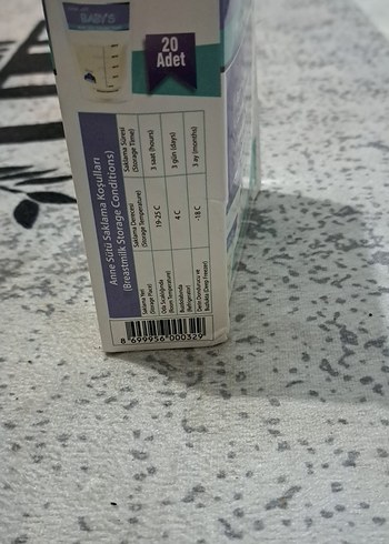 Baby's Anne Sütü Saklama Poşeti Beyaz Gri - Görsel 3