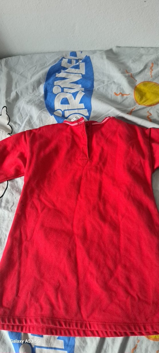 Kız Çocuk Kırmızı Uzun Kollu Baskılı Tişört - Görsel 3