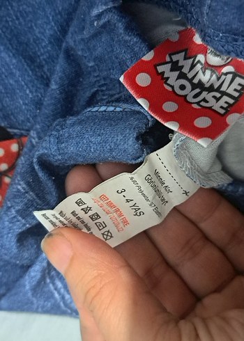 Kız Çocuk Elastik Bel Baskılı Kot Tayt - Görsel 6